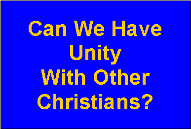 Text Box: Can We Have UnityWith Other Christians?